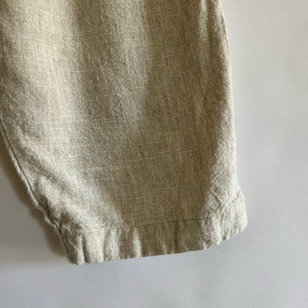 CP Shades Womens Rayon Flax Pull On Medium Pants Tapered Leg Beige Spring Summer - Picture 3 of 10